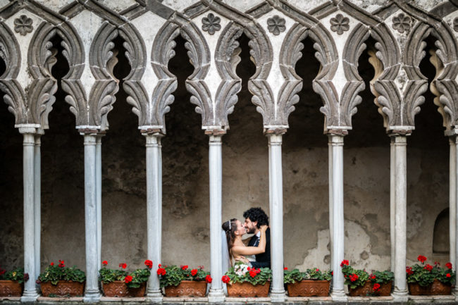 Matrimonio Ravello Villa Rufolo chiostro